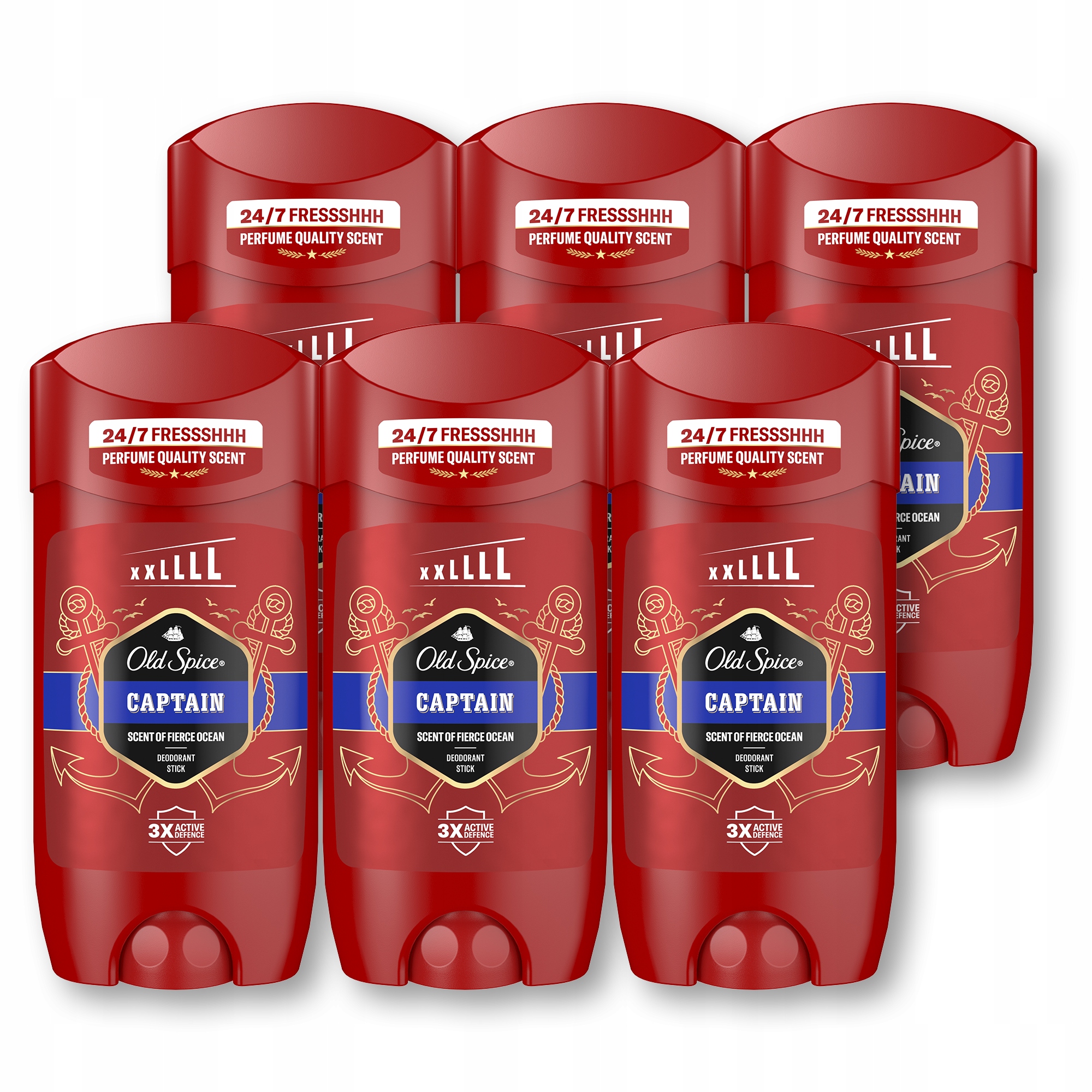 Old Spice Captain dezodorant tuhý pre mužov 6x85 ml